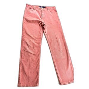 Girls Vineyard Vines Salmon Pink Straight Leg Corduroy Pants sz 12 EUC